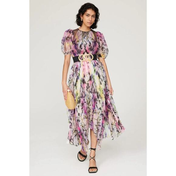 Bibhu Mohapatra x RTR Puff Shoulder Printed Dress - Picture 1 of 7